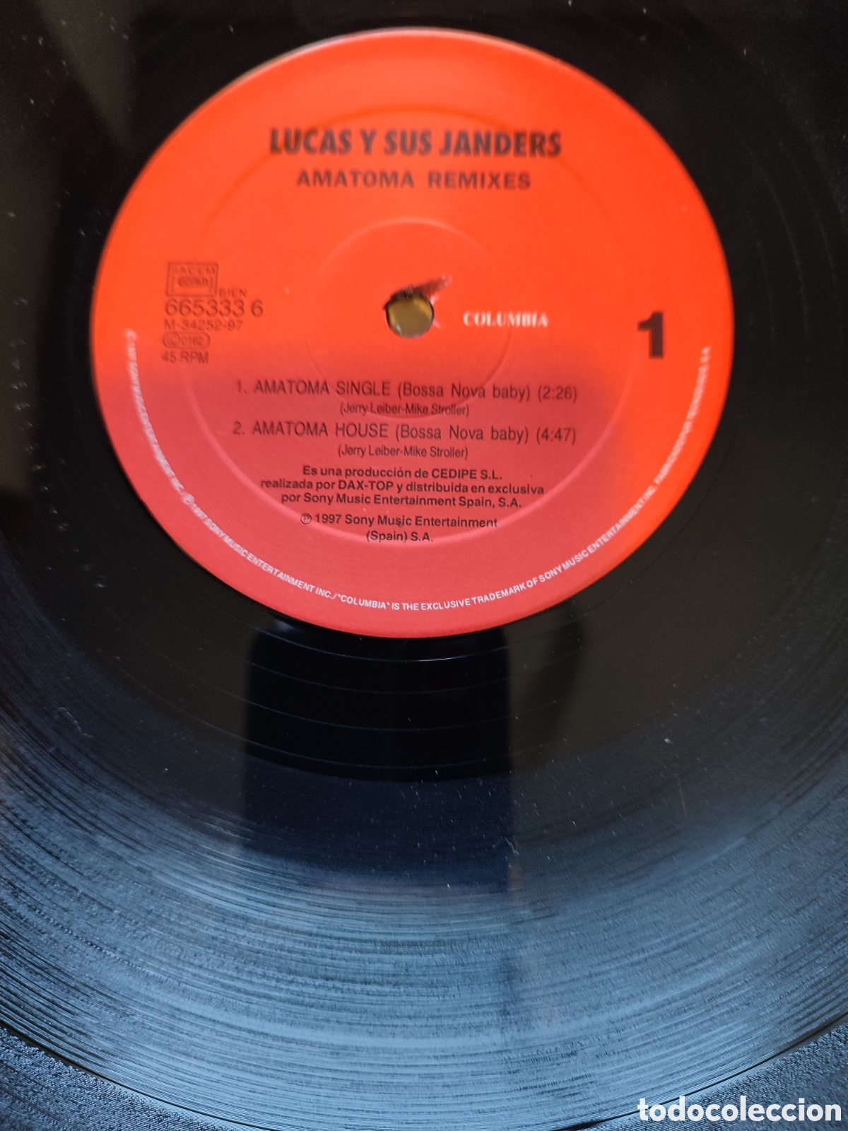 Discos de vinilo: Lucas y sus Janders - Amatoma Remix - Foto 3