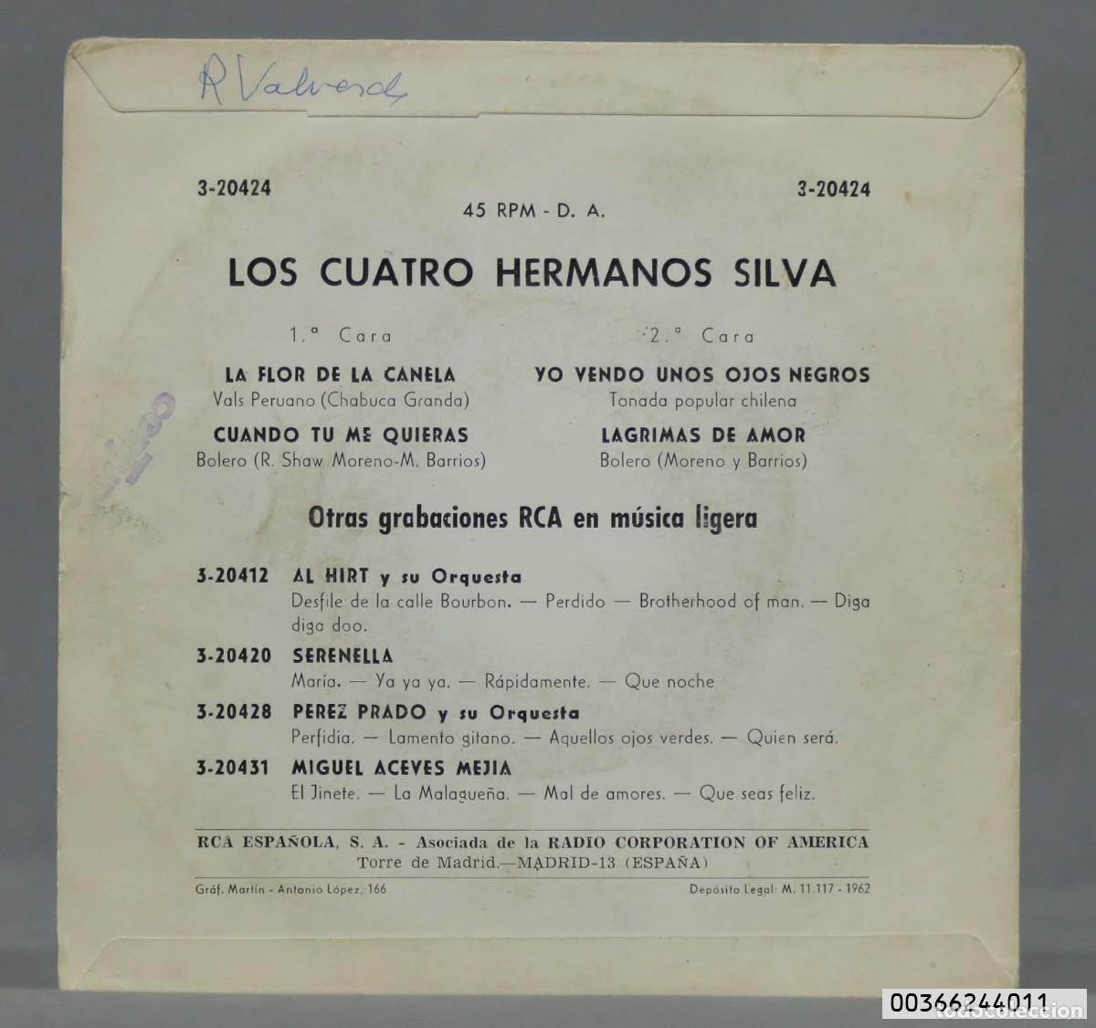 Discos de vinilo: EP. Los Hermanos Silva - Foto 2