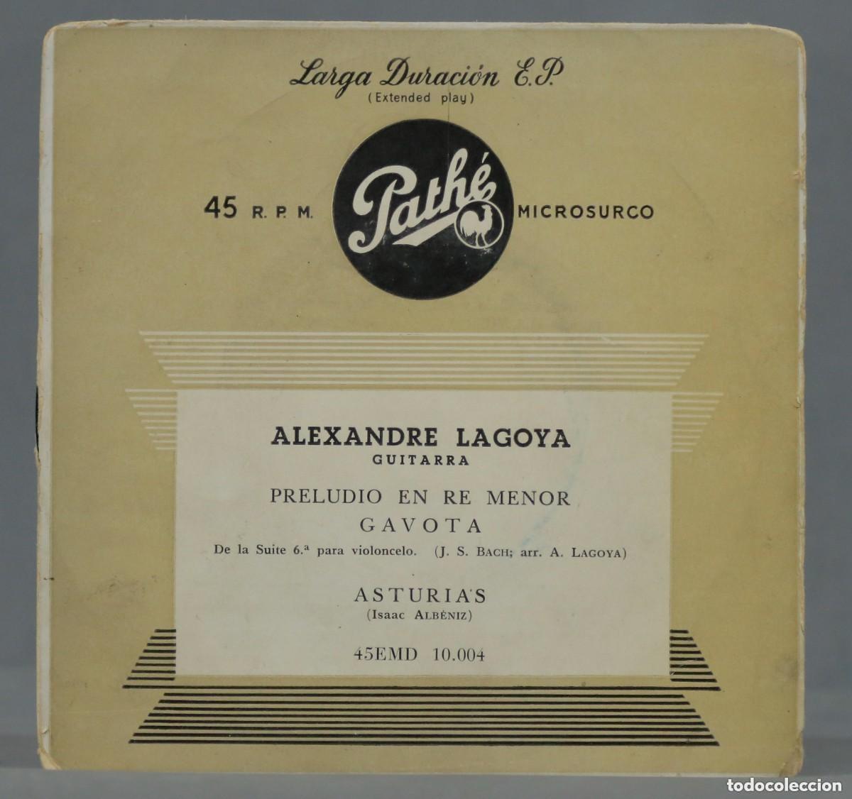 Discos de vinilo: EP. ALEXANDRE LAGOYA. BACH. ALBENIZ - Foto 1