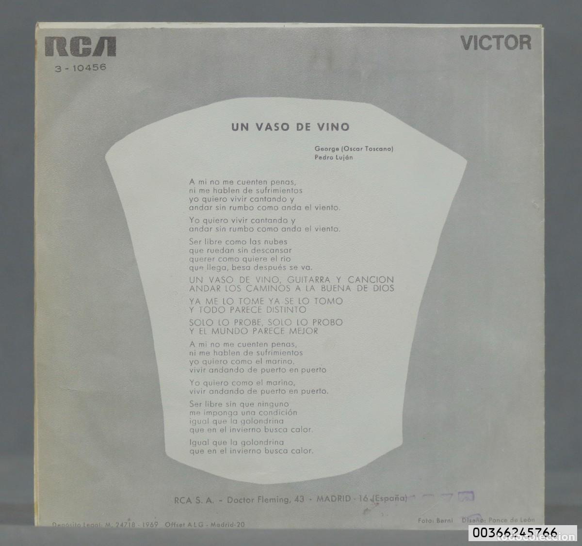 Discos de vinilo: SINGLE. Henry Stephen &ndash; Un Vaso De Vino / Stella - Foto 2