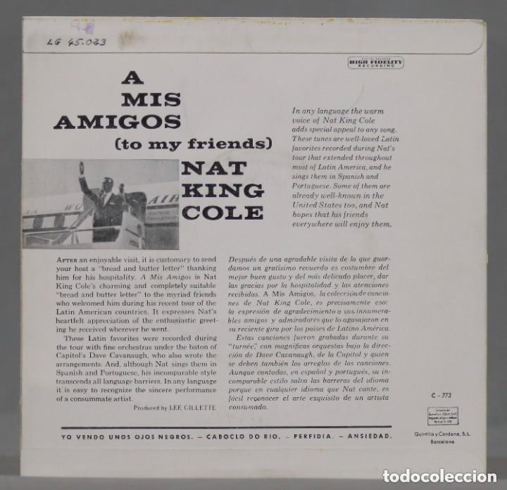 Discos de vinilo: SINGLE. Nat King Cole &ndash; A Mis Amigos - Foto 2