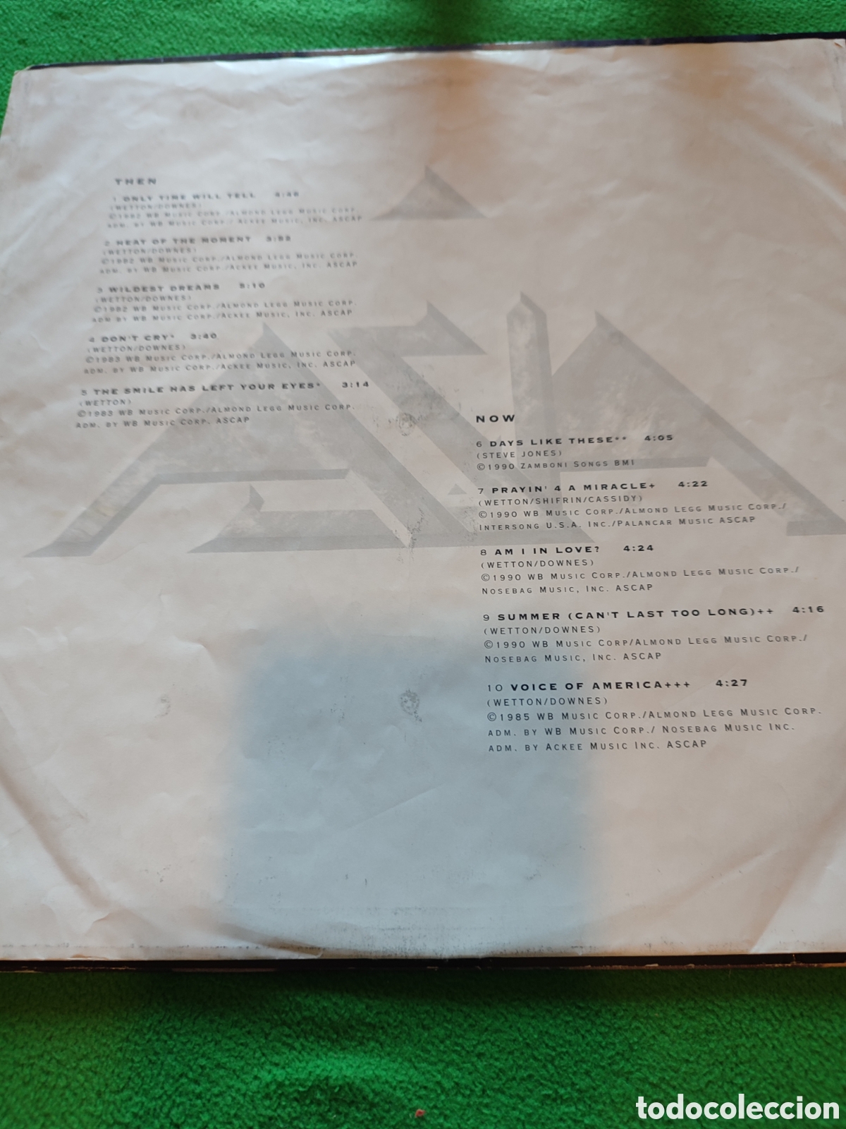 Discos de vinilo: Asia - Then & Now vinilo Lp 1990 - Foto 3