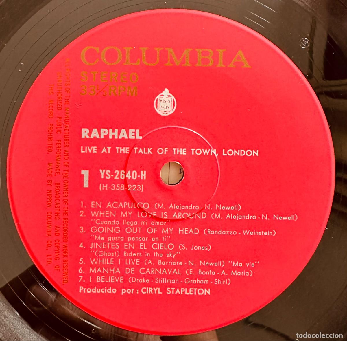 Discos de vinilo: RAPHAEL LP CANTA EN INGLES LIVE JAPON + OBI - Foto 5
