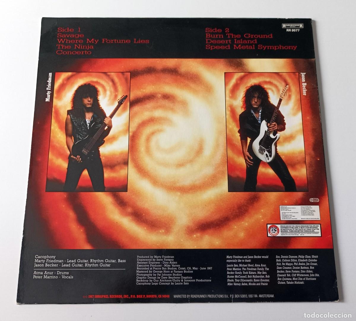Discos de vinilo: LP CACOPHONY - SPEED METAL SYMPHONY - Foto 2