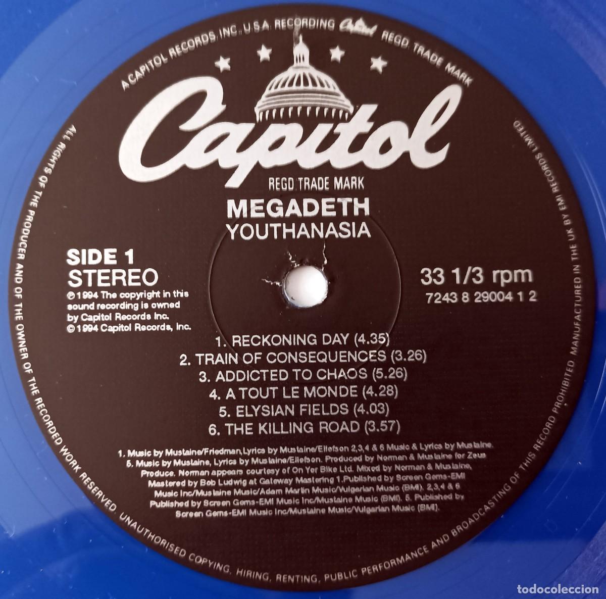 Discos de vinilo: LP MEGADETH - YOUTHANASIA - Foto 8