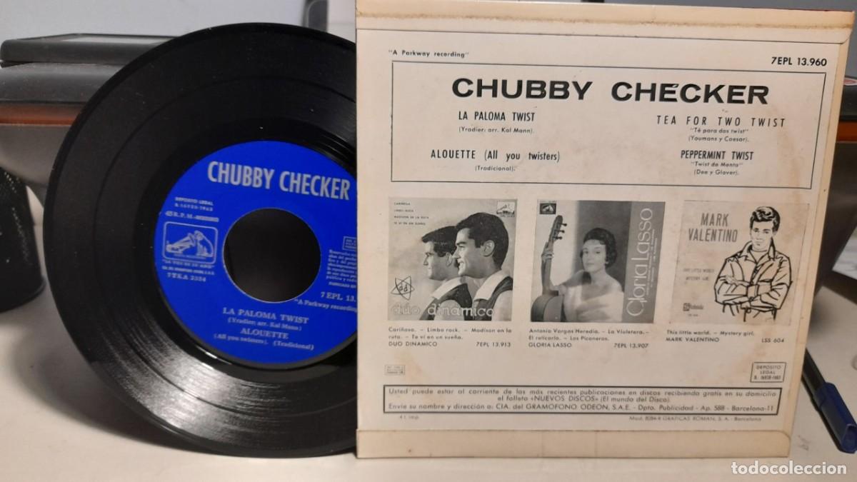 Discos de vinilo: EP CHUBBY CHECKER : FOR TWISTERS ONLY - Foto 2