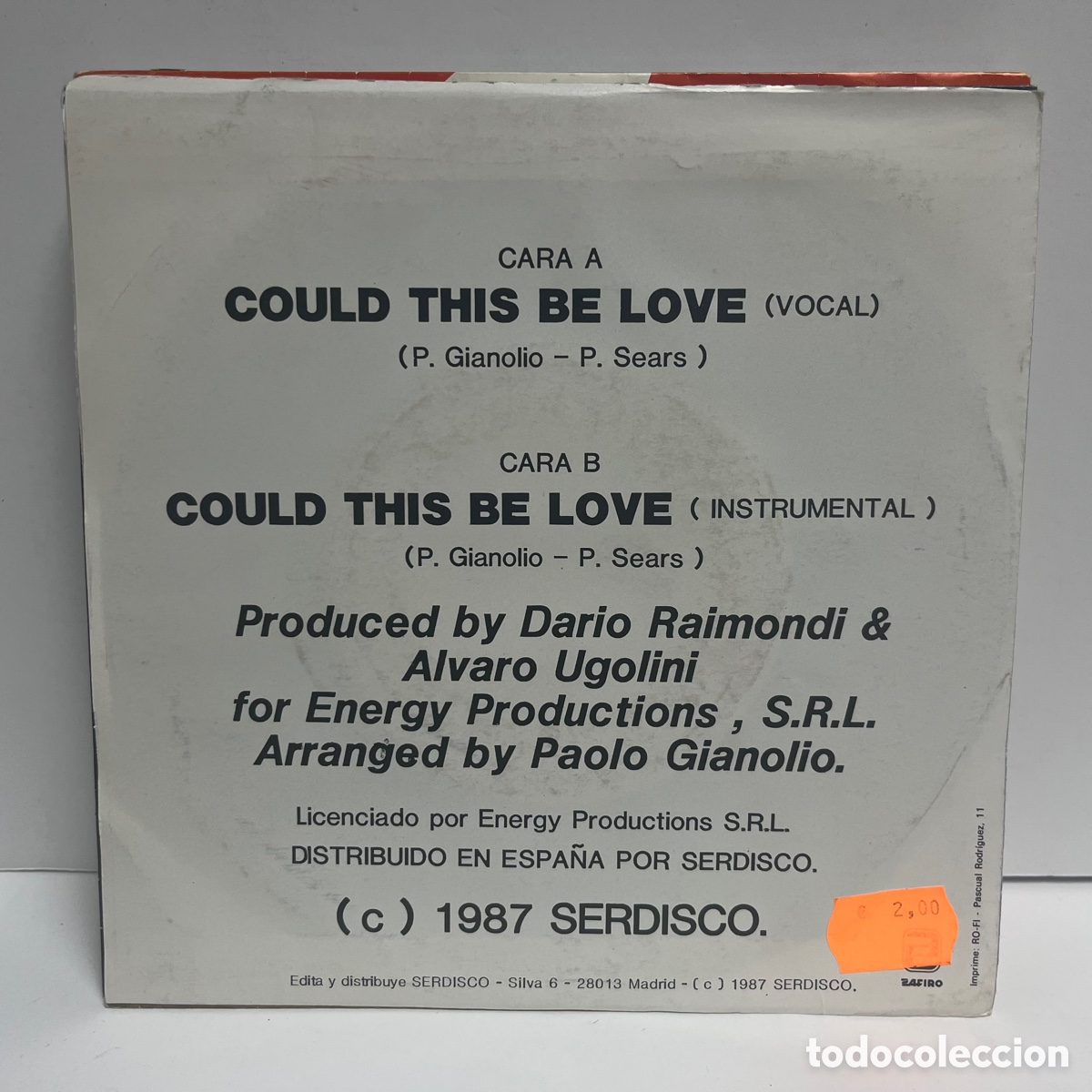 Discos de vinilo: Fun Fun - Could This Be Love (7&rdquo;, Promo) - Foto 2