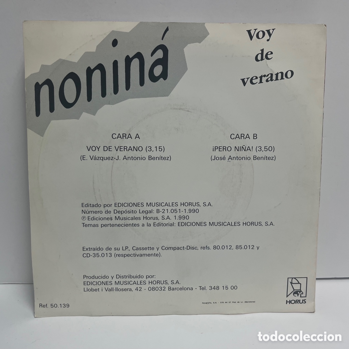 Discos de vinilo: Nonin&aacute; - Voy De Verano (7&rdquo;) - Foto 2