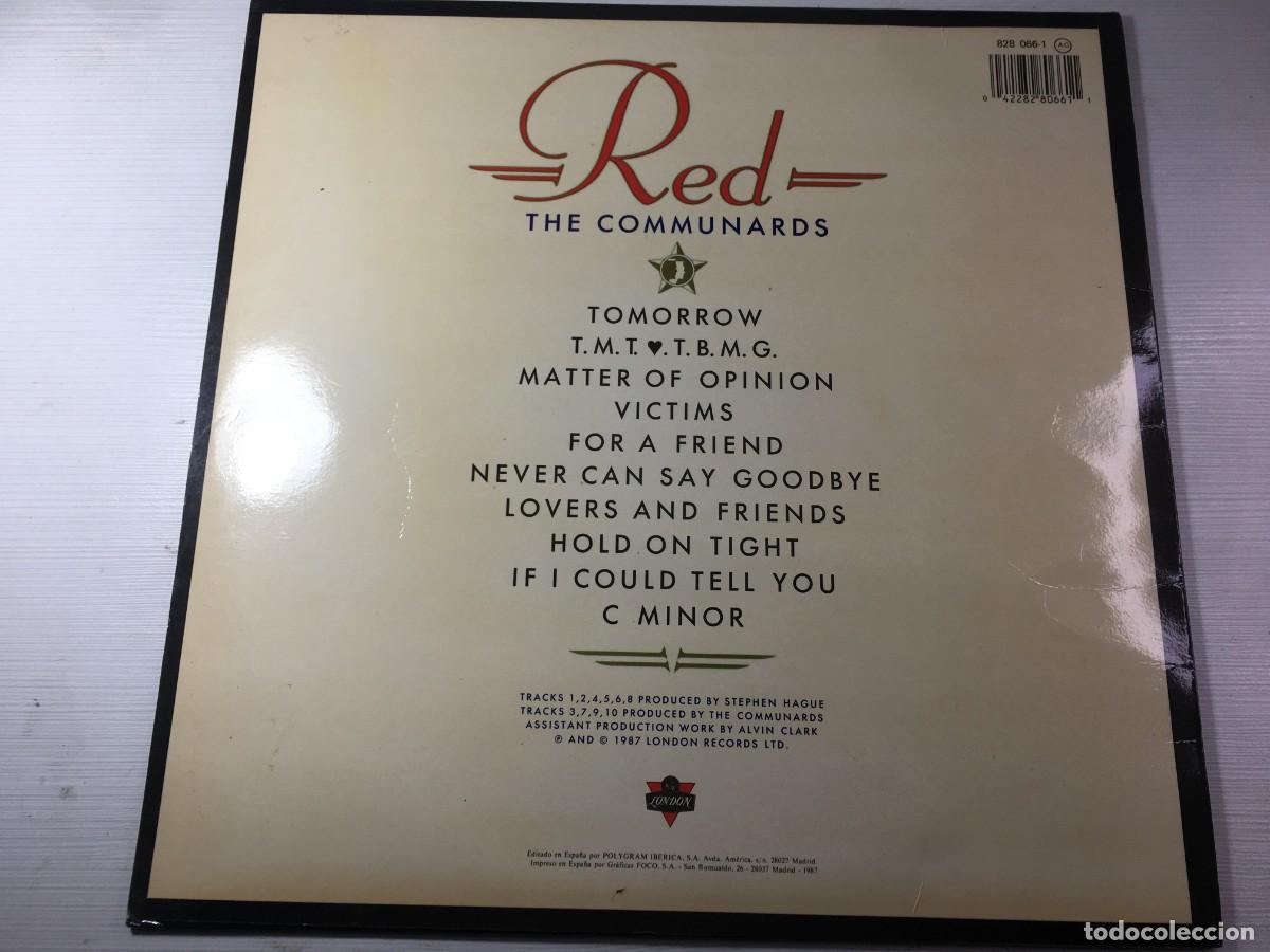 Discos de vinilo: THE COMMUNARDS - RED - DISCO VINILO LP 1987 - Foto 2