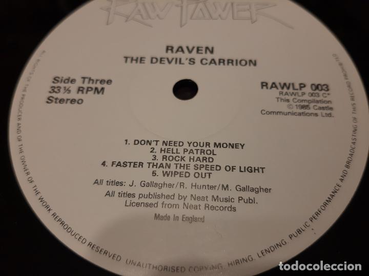 Discos de vinilo: RAVEN -THE DEVILS CARRION- (1985) 2 X LP DISCO VINILO - Foto 9