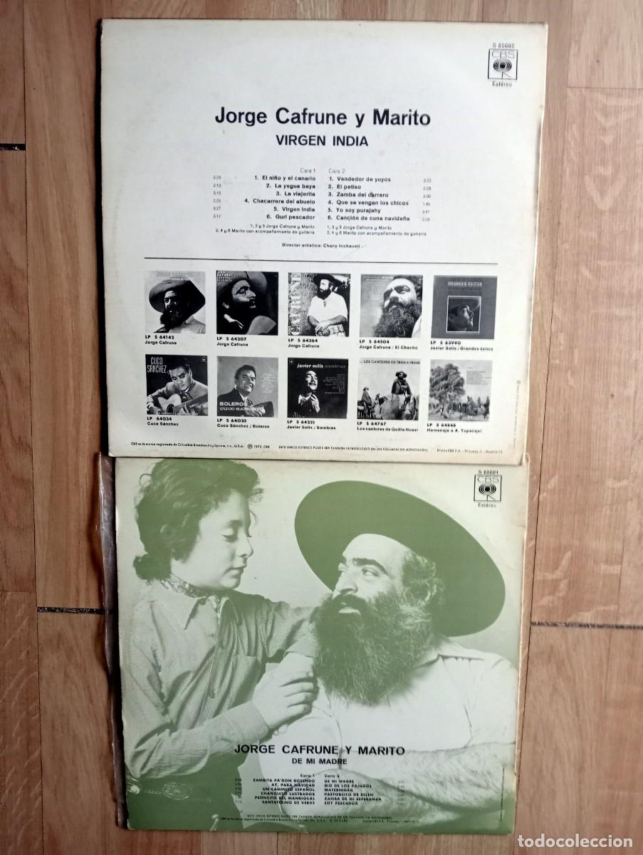 Discos de vinilo: lote de 2 lps de jorge cafrune y marito - Foto 2