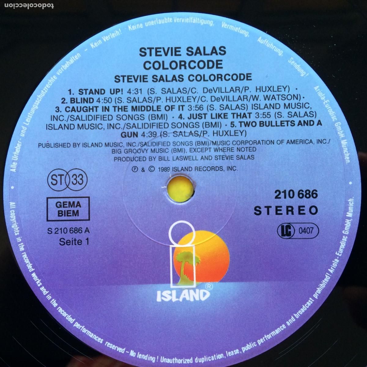 Discos de vinilo: Stevie Salas Colorcode &lrm;&ndash; Stevie Salas Colorcode , Germany 1990 Island Records - Foto 3
