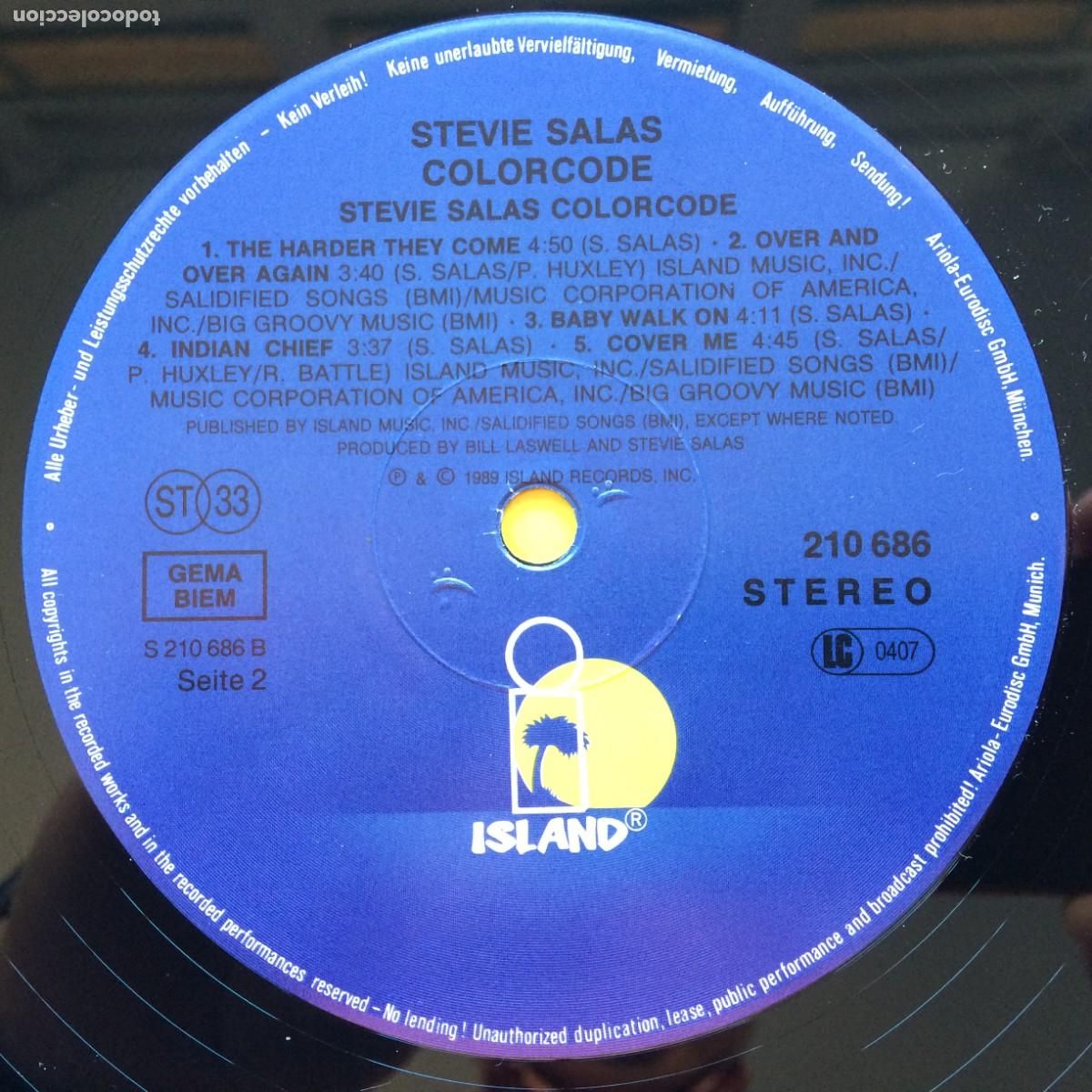Discos de vinilo: Stevie Salas Colorcode &lrm;&ndash; Stevie Salas Colorcode , Germany 1990 Island Records - Foto 4