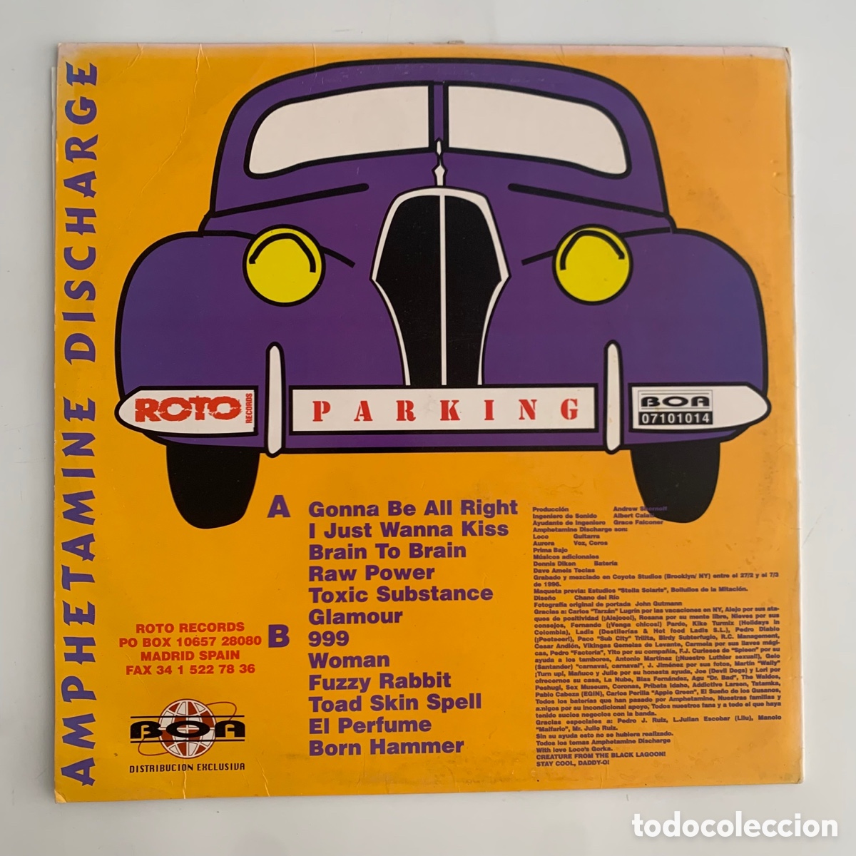 Discos de vinilo: Lp Amphetamine Discharge - Parking de 1996 - Foto 2