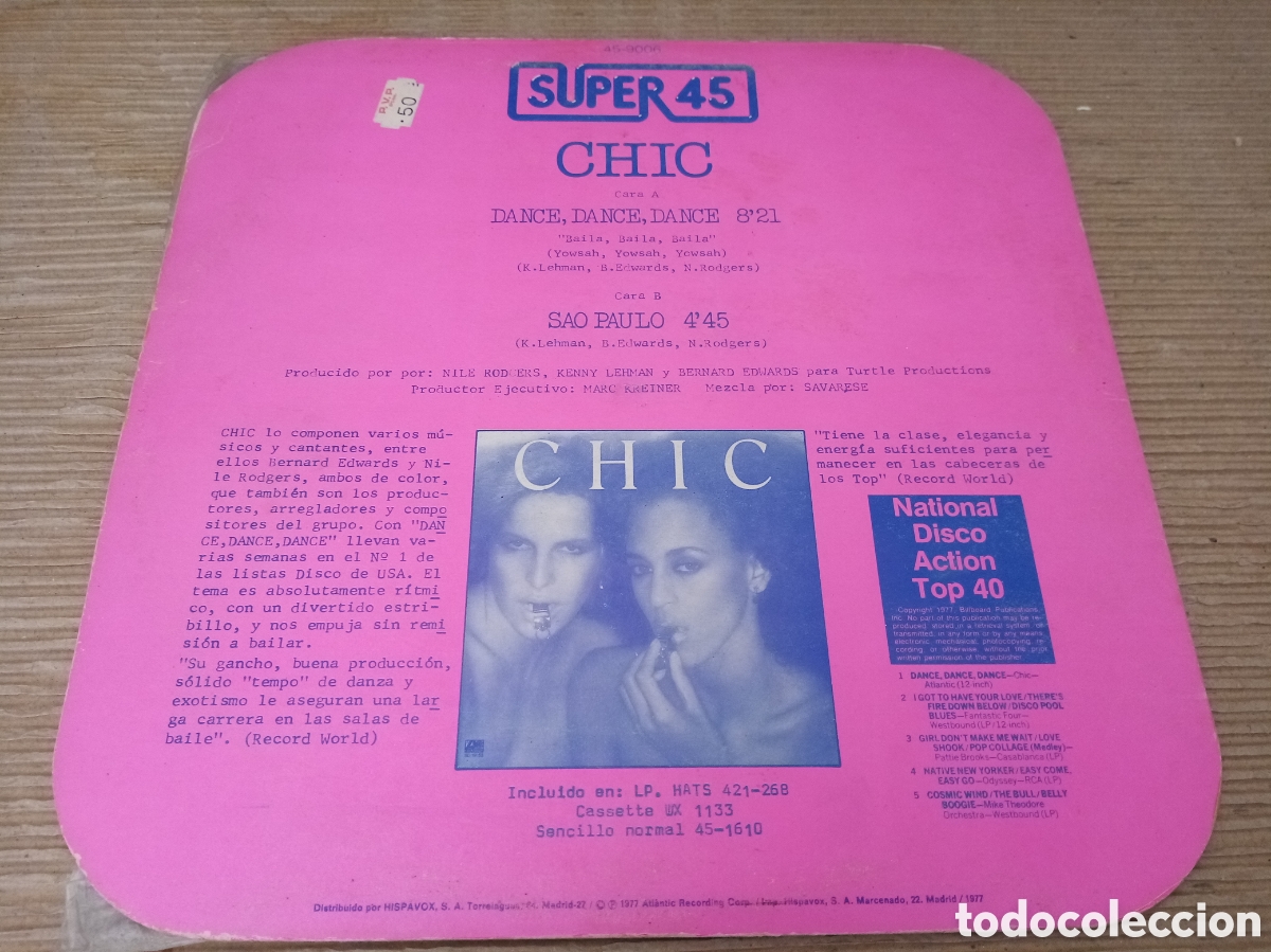 Discos de vinilo: Chic. Dance, dance, dance. Super 45. Disco vinilo LP - Foto 2