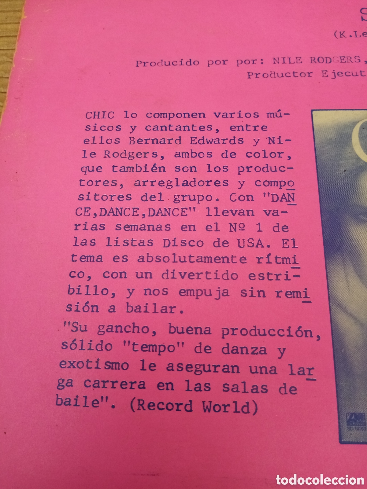 Discos de vinilo: Chic. Dance, dance, dance. Super 45. Disco vinilo LP - Foto 3