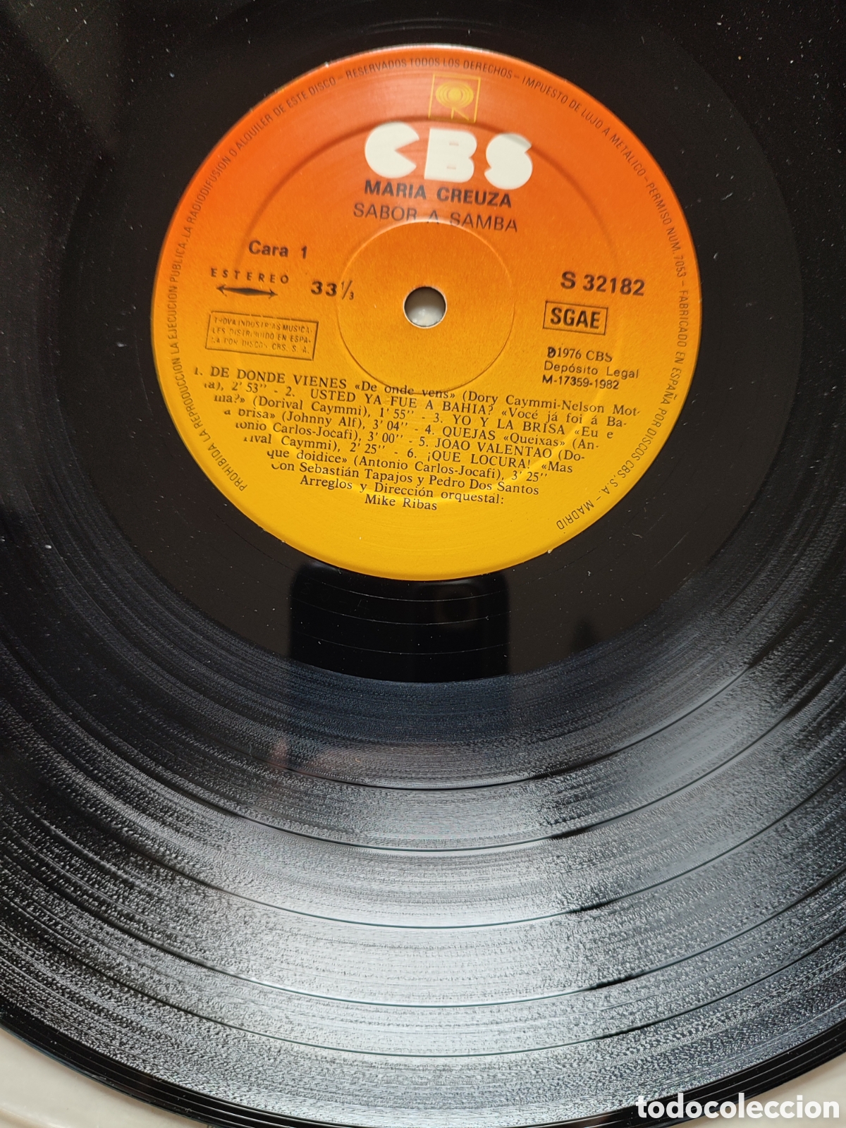 Discos de vinilo: Mar&iacute;a Creuza - Sabor a samba - Foto 3