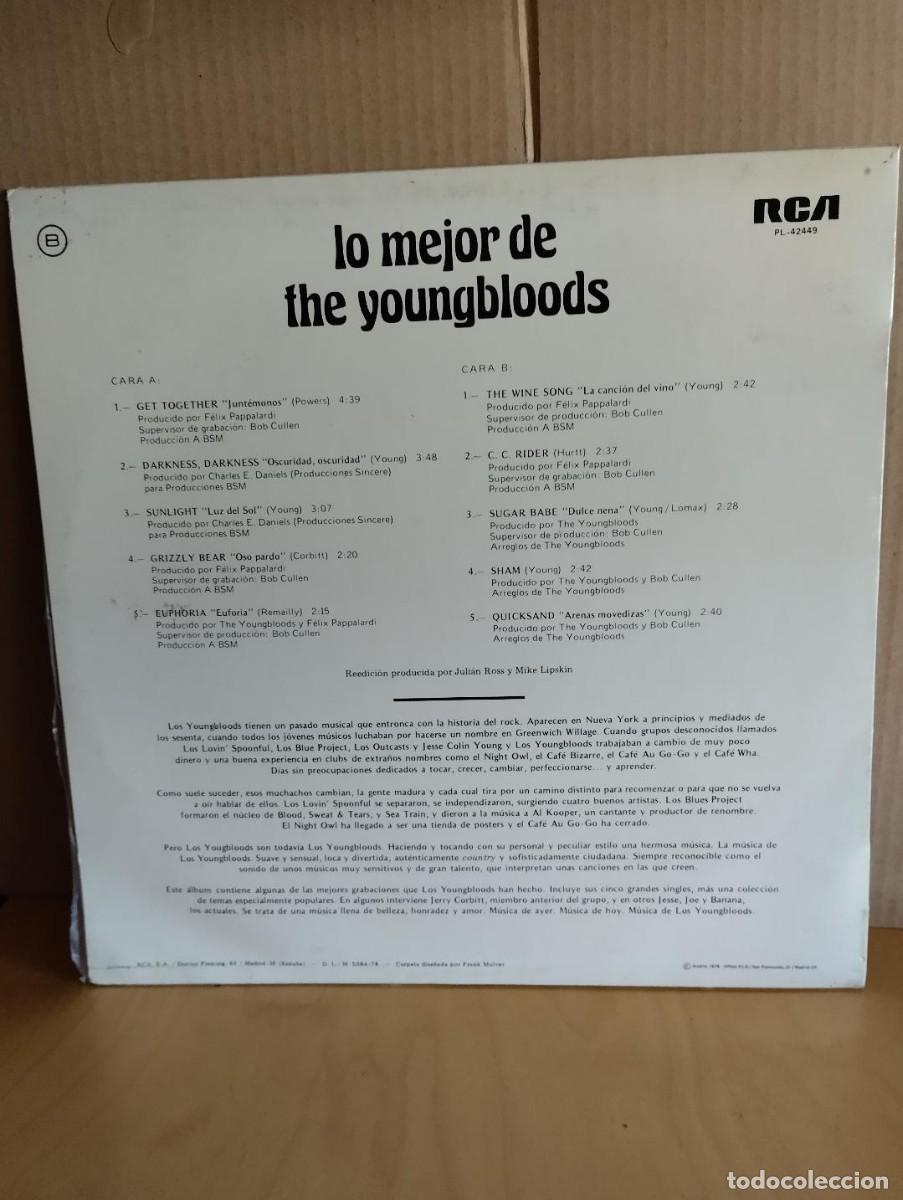 Discos de vinilo: THE YOUNGBLOODS ---- LO MEJOR - Foto 2