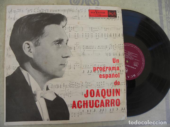 Discos de vinilo: JOAQUIN ACHUCARRO -UN PROGRAMA ESPA&Ntilde;OL DE -LP 1962 - Foto 1