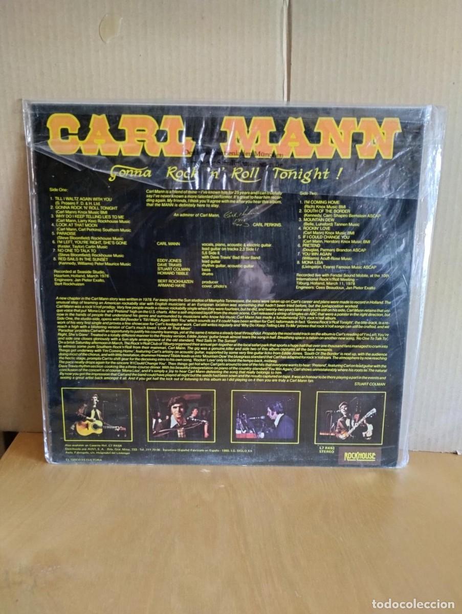 Discos de vinilo: CARL MANN --- GONNA ROCK &acute;N&acute;ROLL TONIGHT - Foto 2