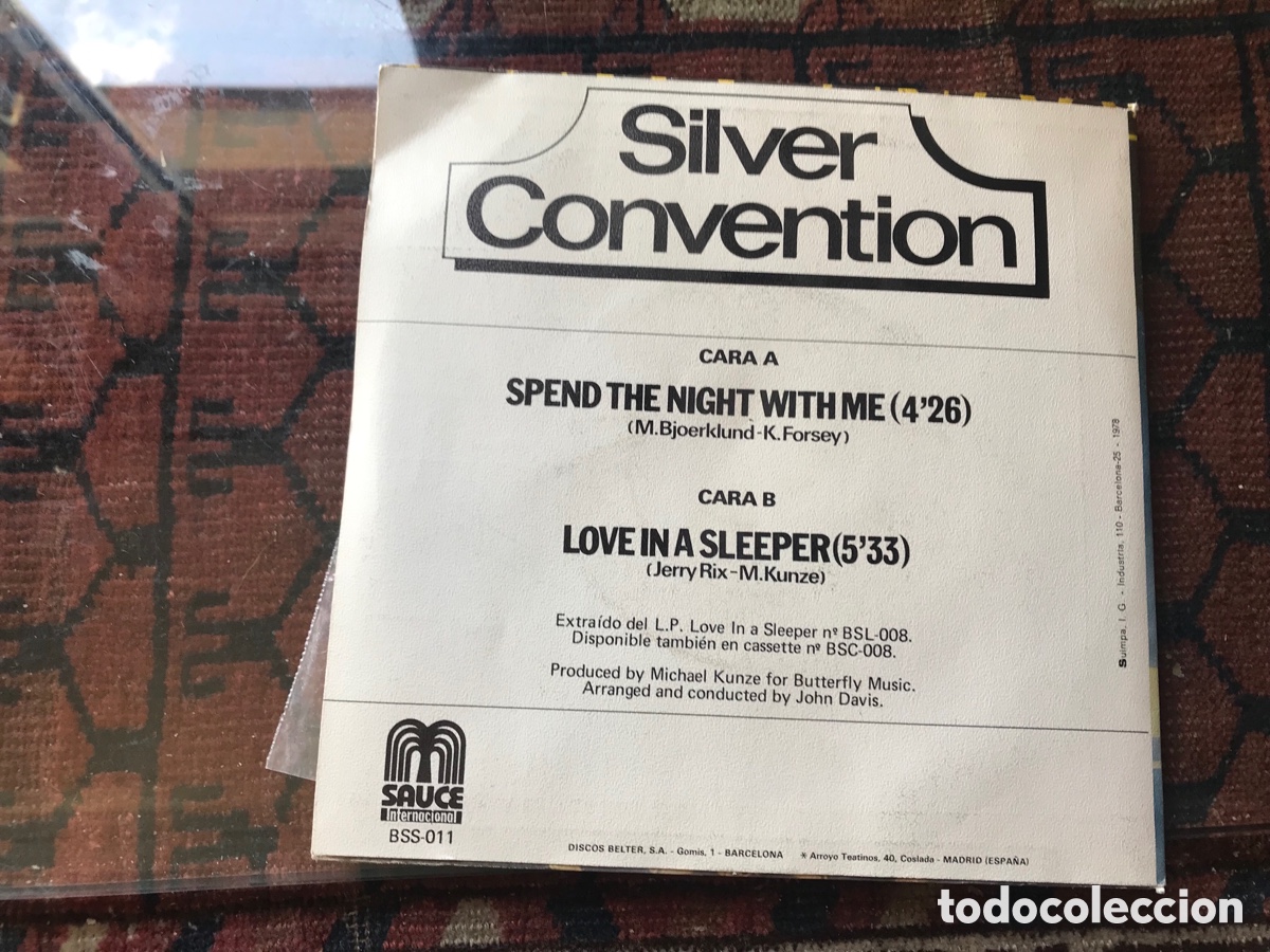 Discos de vinilo: Silver Convention. Spend the night with me&hellip; - Foto 2
