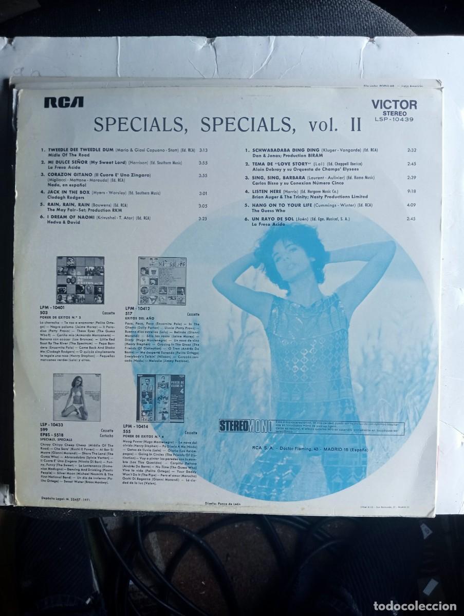 Discos de vinilo: Various - Specials, Specials, Vol: II 1971 lp - Foto 2