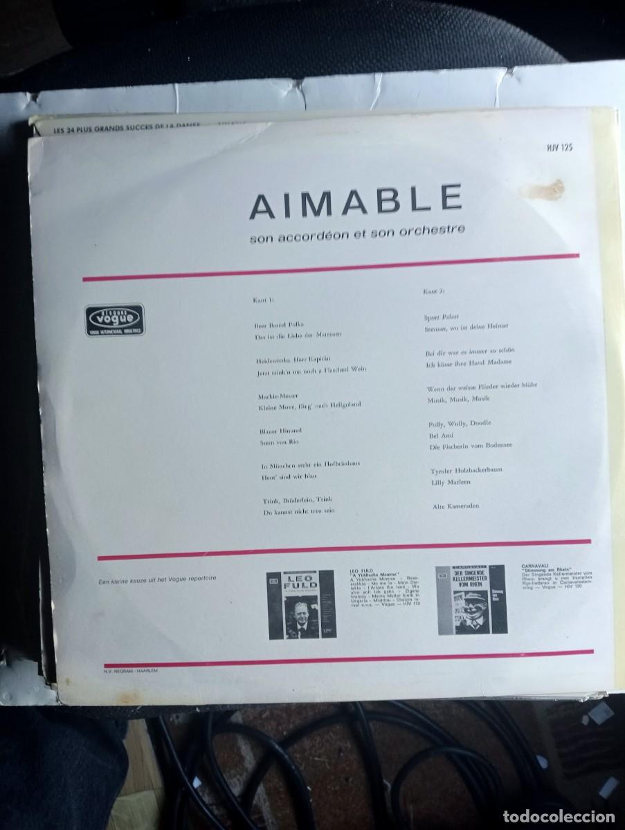 Discos de vinilo: Aimable - Son Accord&eacute;on Et Son Orchestre lp - Foto 2