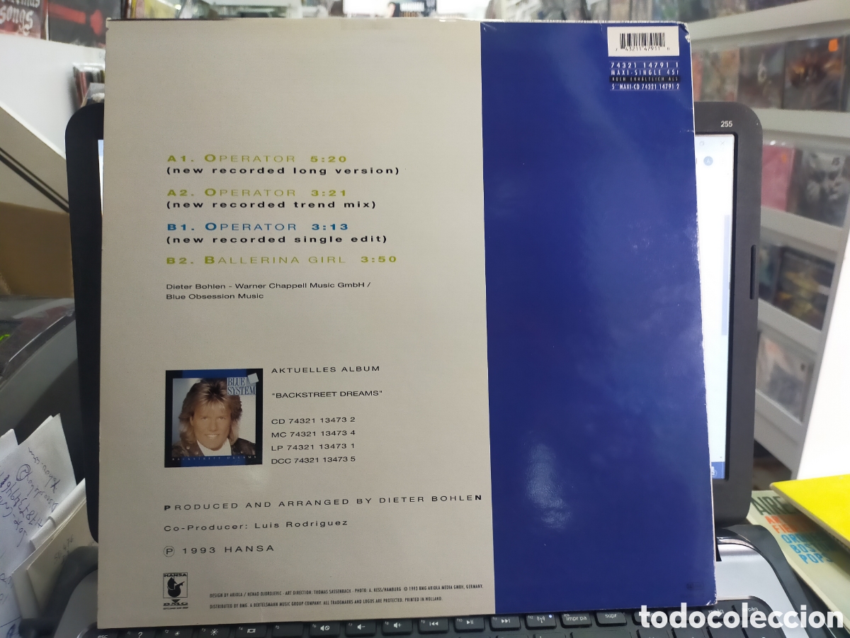 Discos de vinilo: Blue system maxi operator holanda 1993 - Foto 2