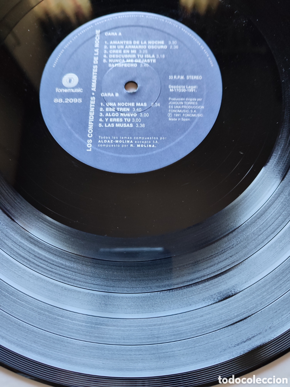 Discos de vinilo: Los Confidentes - Amantes de la noche - Foto 3
