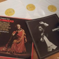 Discos de vinilo: GIUSEPPE VERDI NABUCO CAJA 3 LP DEUTSCHE Y GRAN LIBRETO VER FOTOS