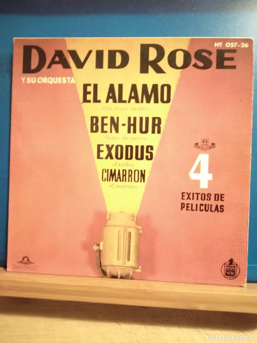 Discos de vinilo: EP David Rose El &Aacute;lamo Exodus Ben-Hur Cimarron - Foto 1