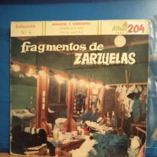 Discos de vinilo: FRAGMENTOS DE ZARZUELAS CANCION HUNGARA SEGUIDILLAS DEL FUELLE SINGLEALMA DE DIOS