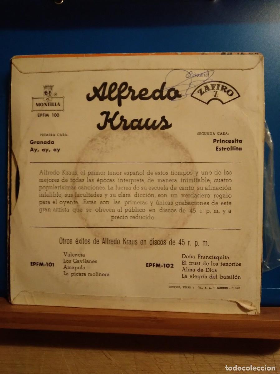 Discos de vinilo: Lote 6 Singles Alfredo Kraus - Foto 5