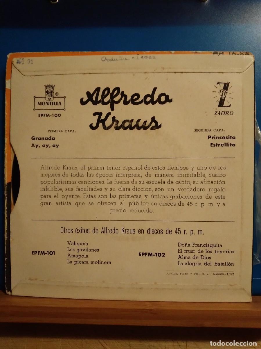 Discos de vinilo: Lote 6 Singles Alfredo Kraus - Foto 7