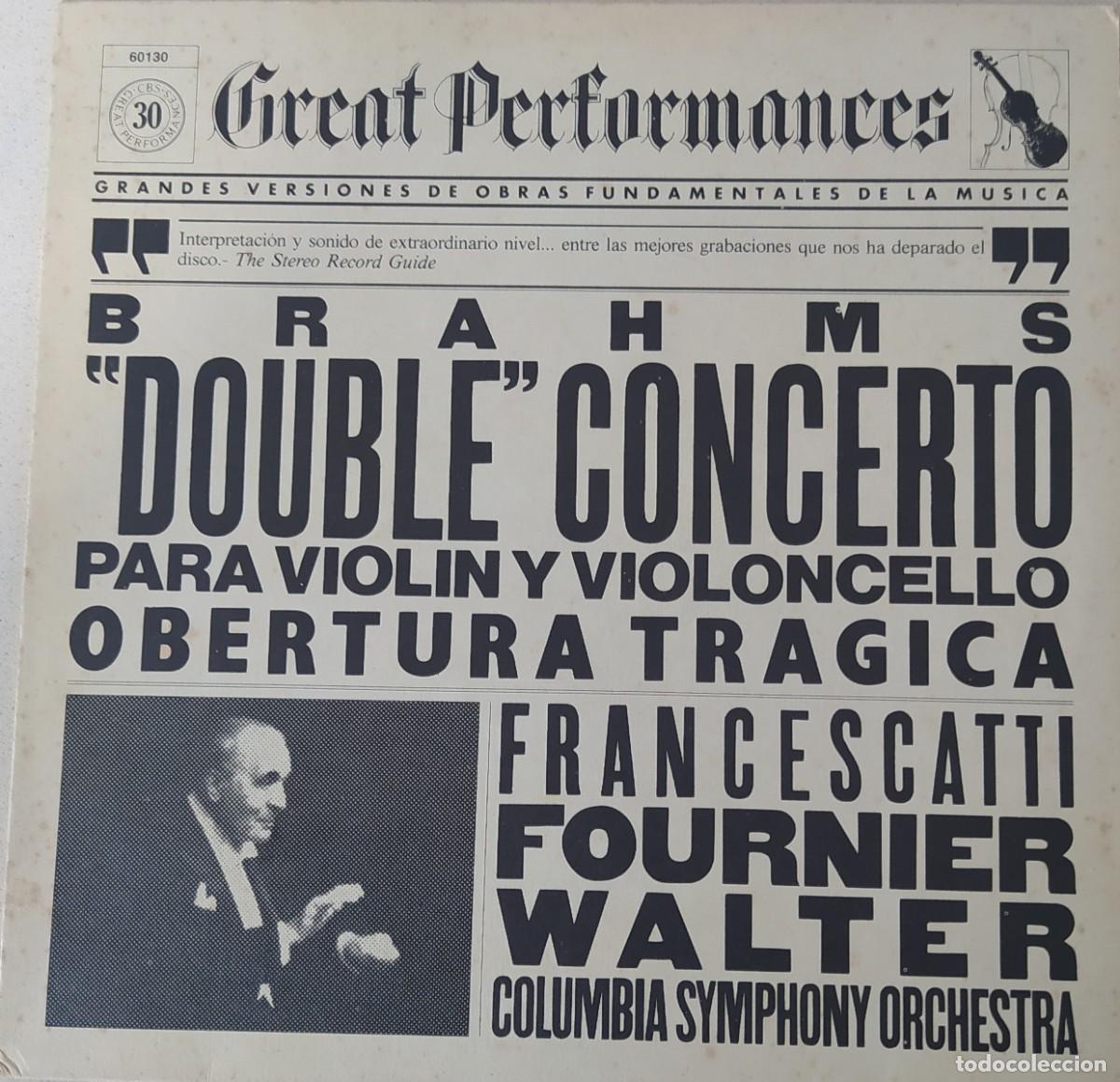 Discos de vinilo: BRAHMS. GREAT PERFORMANCES. LP - Foto 1