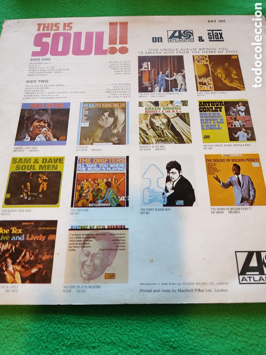 Discos de vinilo: This is Soul - Varios Atlantic Records - Foto 2
