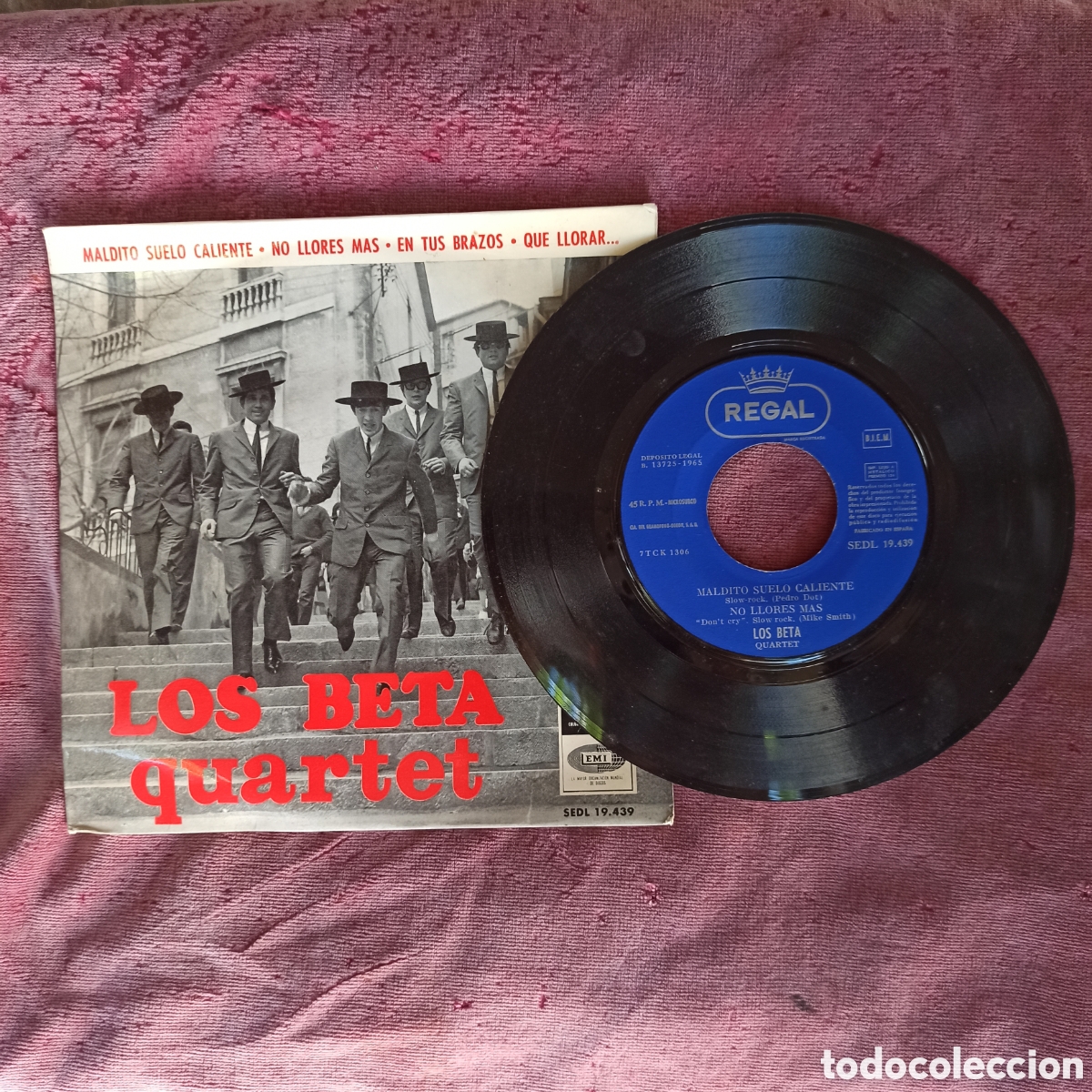Discos de vinilo: LOS BETA QUARTET 1965 Spain, Espa&ntilde;a Eps - Foto 2