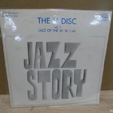 Discos de vinilo: ARKANSAS1980 PACC188 BUEN ESTADO LP JAZZ IMPORTADO UK AÑOS 50-80 JAZZ STORY RECOP THE V DISC VOL.1