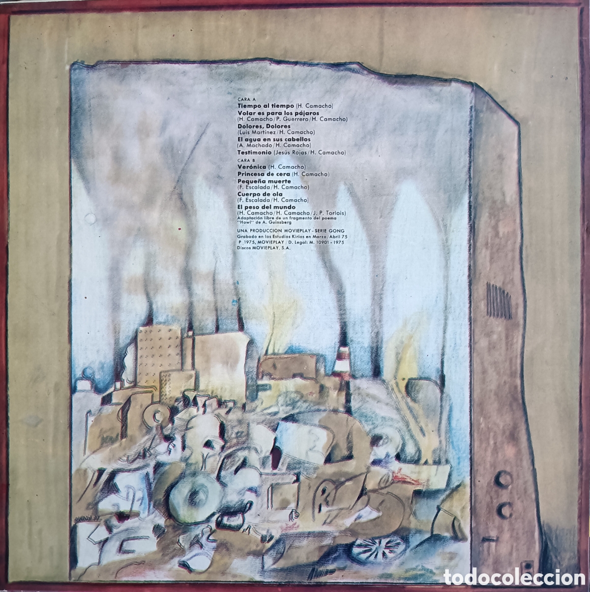 Discos de vinilo: Hilario Camacho, 1975 - De paso - Foto 2