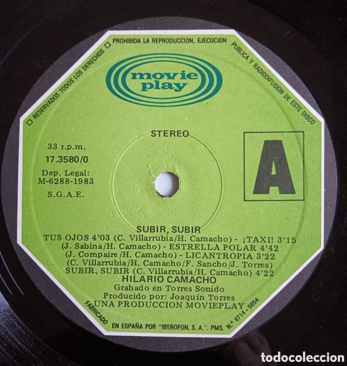 Discos de vinilo: Hilario Camacho, 1983 - Subir subir - Foto 5
