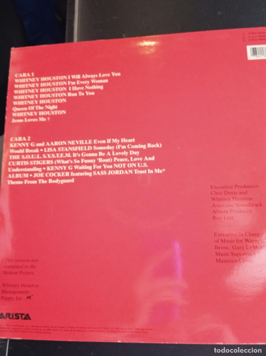Discos de vinilo: THE BODYGUARD- WHITNEY HOUSTON. LP - Foto 2