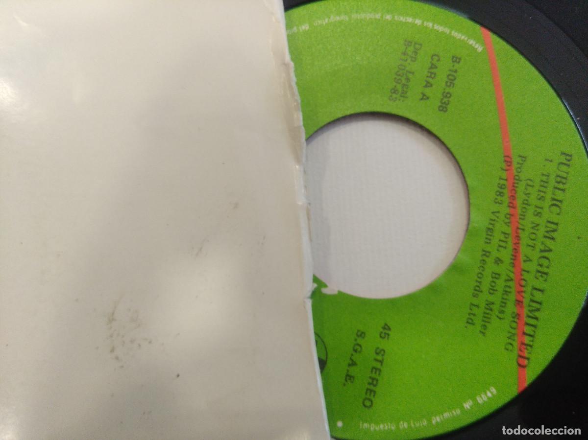 Discos de vinilo: PIL/A LOVE SONG/SINGLE PUNK. - Foto 2