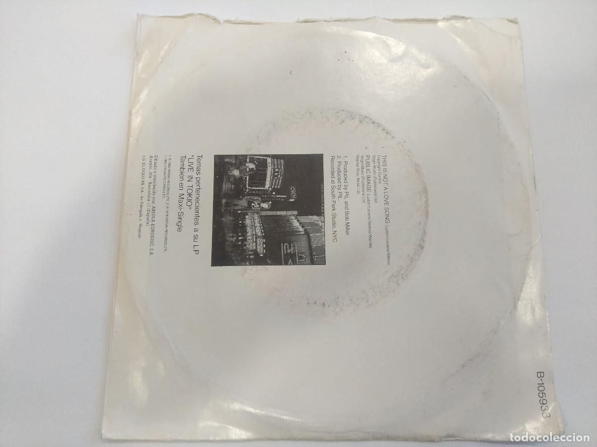 Discos de vinilo: PIL/A LOVE SONG/SINGLE PUNK. - Foto 3