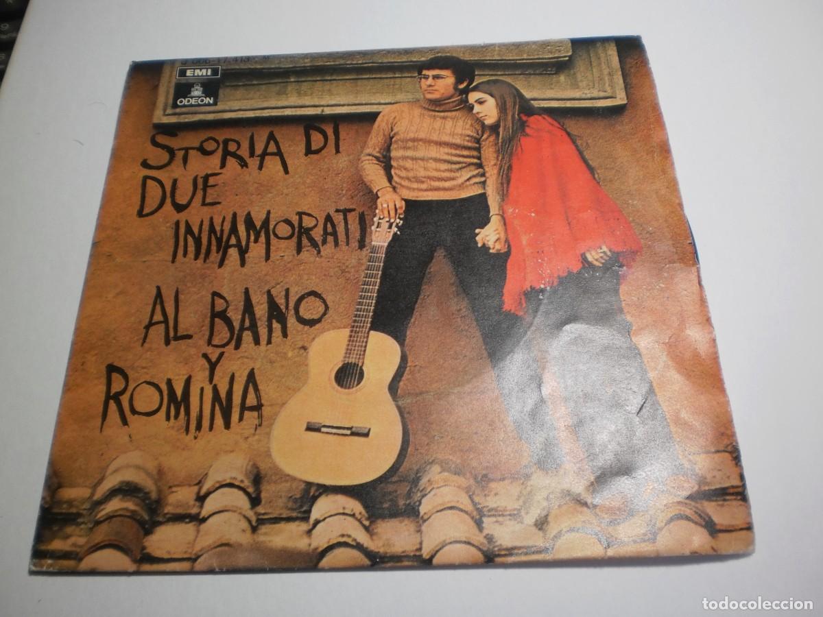 Vinyl-Schallplatten: single albano y romina. storia di due innamorati. quel poco che ho. emi 1970 spain (buen estado)