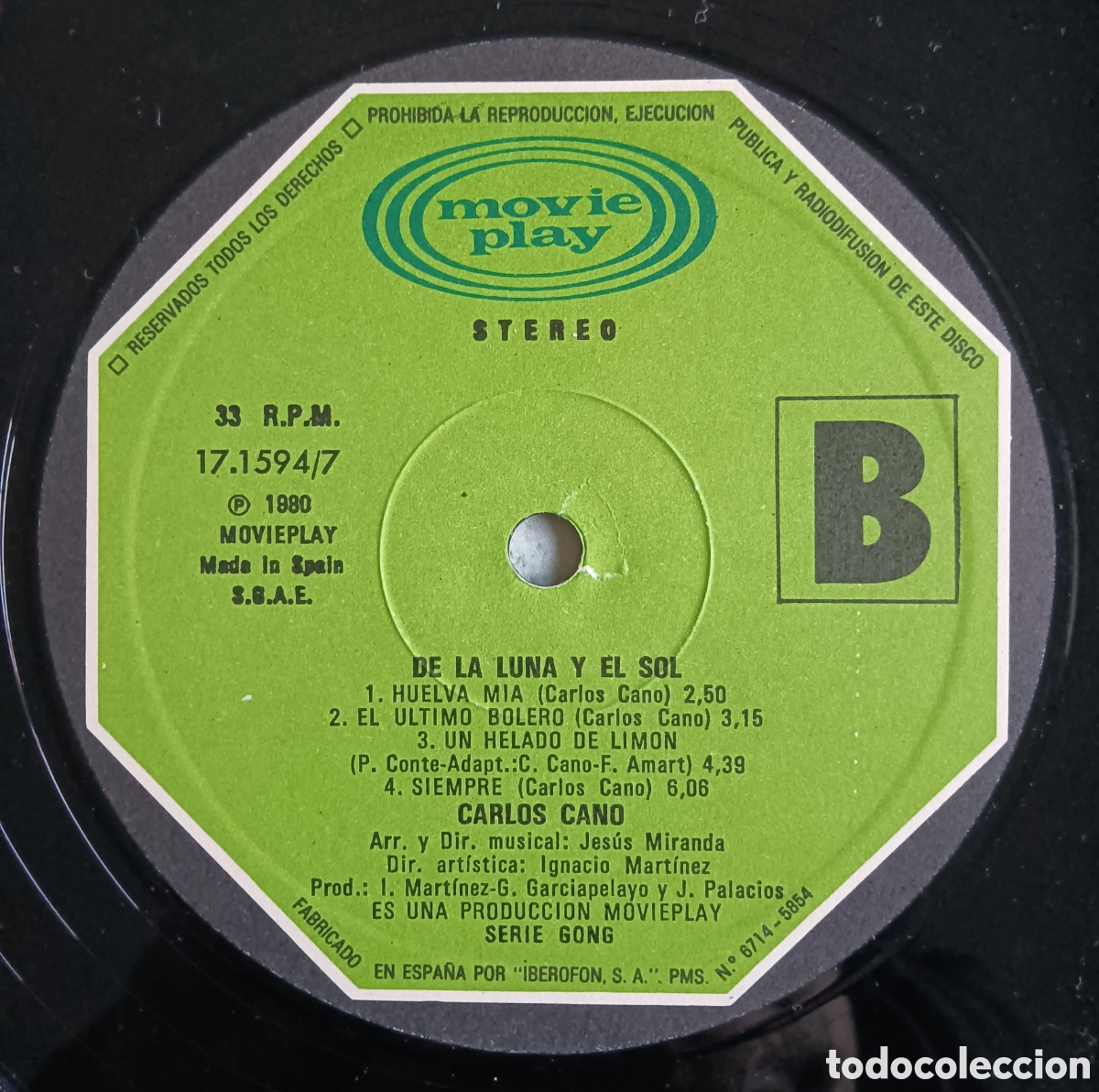 Discos de vinilo: Carlos Cano - De la luna y el sol, 1980 - Foto 3