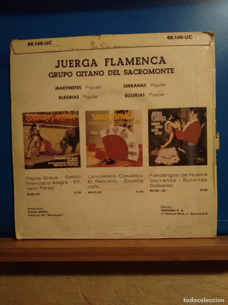 Discos de vinilo: JUERGA FLAMENCA / EP / GRUPO GITANO SACRAMONTE - Foto 2