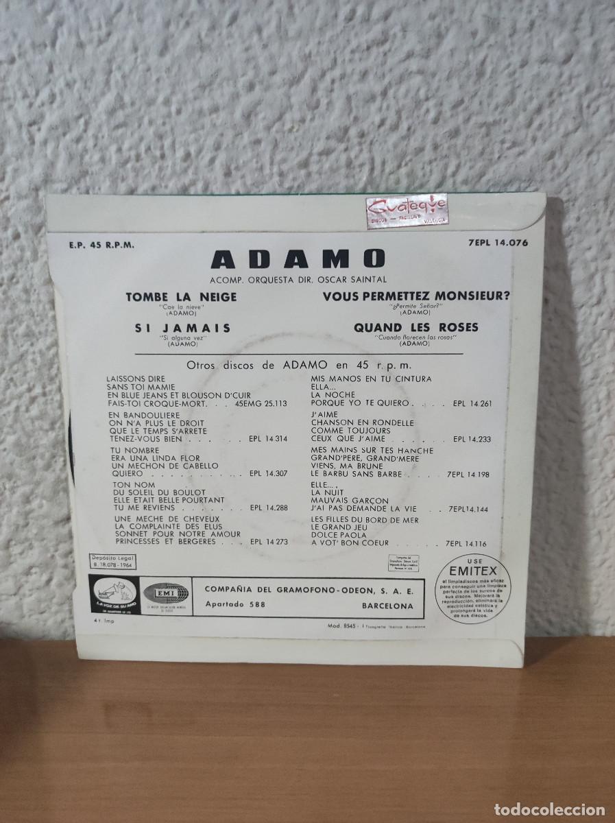 Discos de vinilo: Adamo &ndash; Quand Les Roses - Foto 2