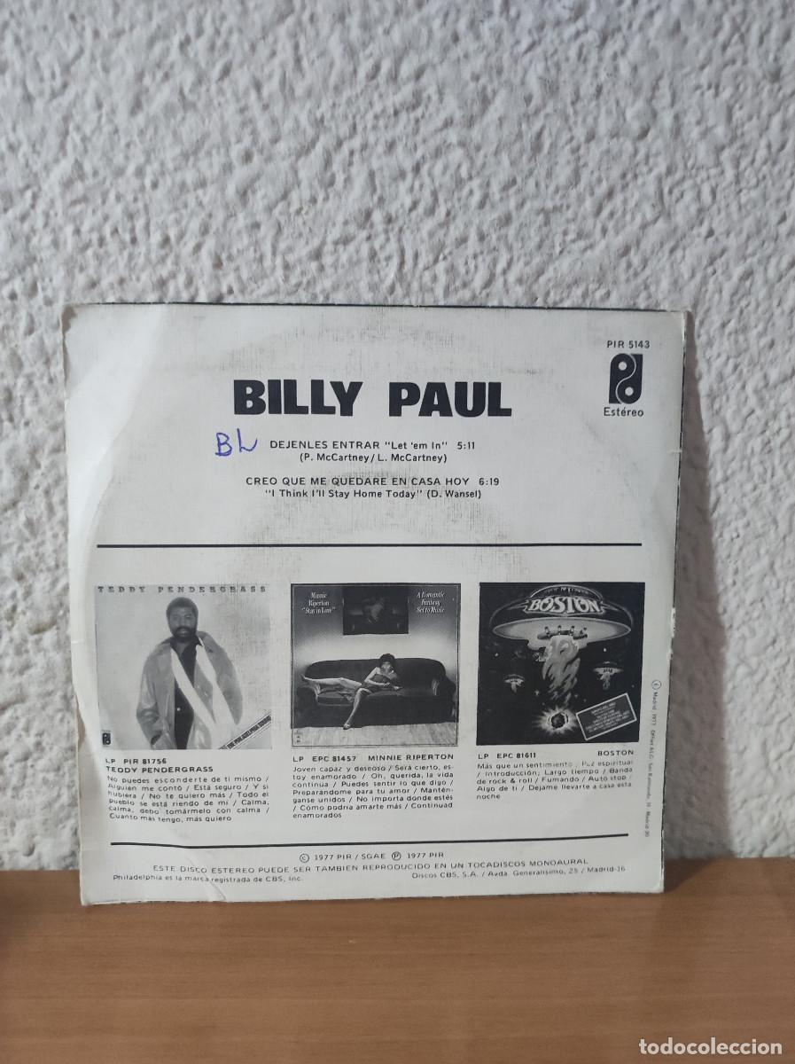 Discos de vinilo: Billy Paul &ndash; Dejenles Entrar - Foto 2