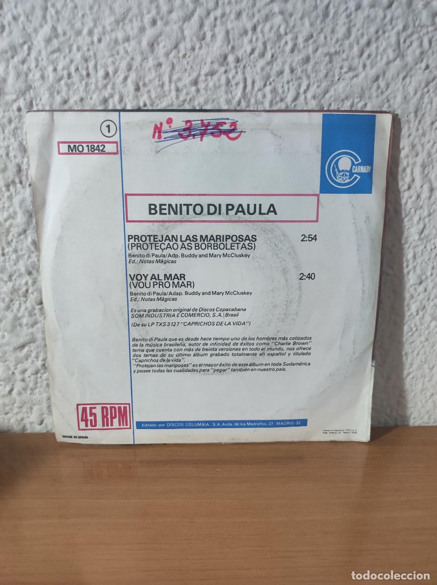 Discos de vinilo: B&eacute;nito Di Paula &ndash; Protejan Las Mariposas - Foto 2