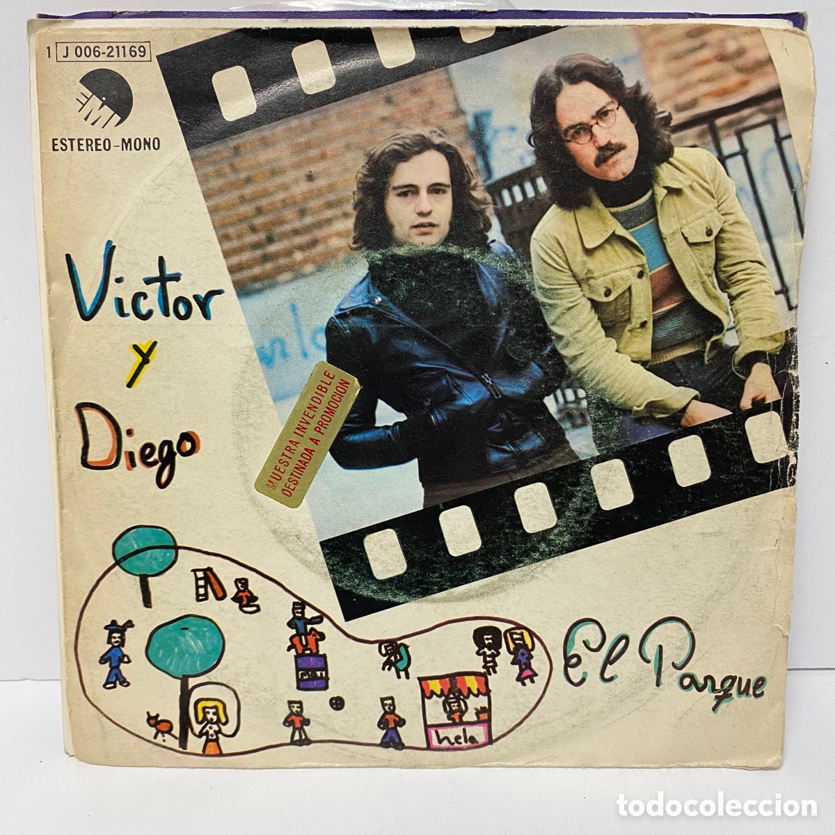 Discos de vinilo: V&iacute;ctor y Diego - El Parque (7&rdquo;) - Foto 1
